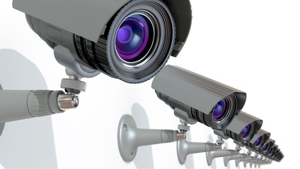 surveillance cameras, 3d illustration - 29088884