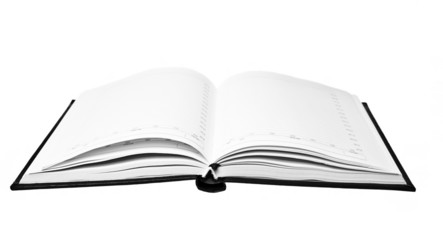 notebook isolated on white