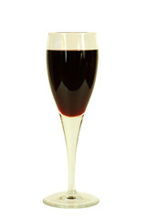 A glass of red wine
