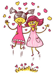Jumping girls