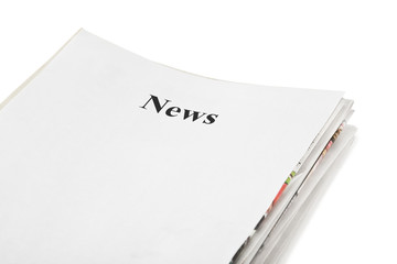 Naklejka premium Stack of newspapers News