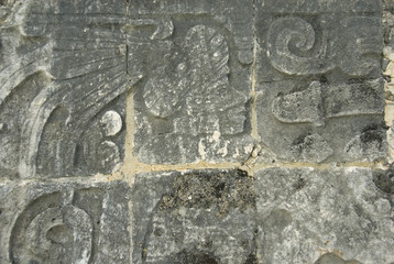 Decorative Detail, Maya Ruins, Uxmal, Mexico