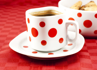 Turkish coffee with cookies
