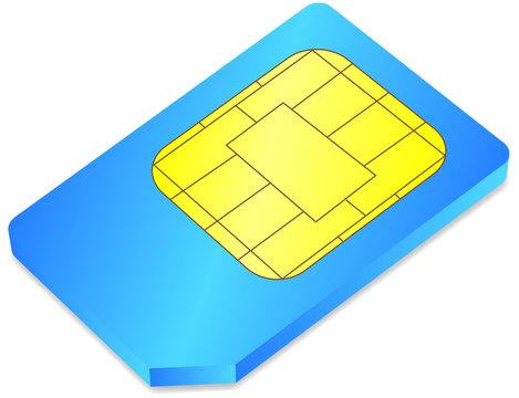 SIM Karte blau