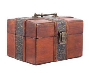 Treasure Chest. Isolated on a white background