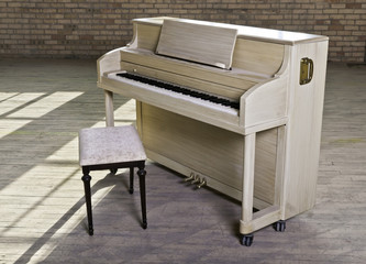 Dusty Piano in Warehouse