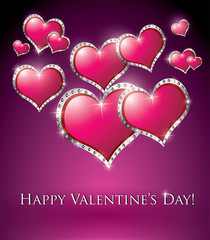 Beautiful abstract hearts