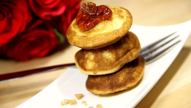 Poffertjes mit Sirup