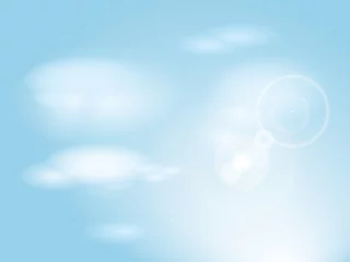Crédence de cuisine en verre imprimé Ciel Ciel bleu avec des nuages / Abstrait