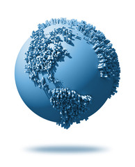 Image of abstract world printed on Printed Aluminium Shower Panels