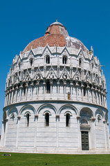 The Baptistry of the Cathedral of Pisa. Italy.