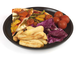 Vitabella Pizza with Chips and Salad