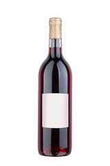 Rotweinflasche, freigestellt