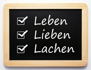 Obraz premium Leben / Lieben / Lachen - Wellness Concept