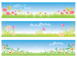 abstract color banner webdesign vector Illustration spring