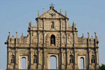 Fototapeta na wymiar Ruiny s Makau Świętego Pawła