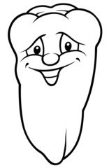 Pepper - Black and White Cartoon illustration