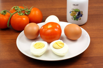 Insalata con uova - Salad with egg
