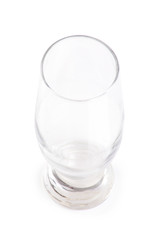 Empty glass of juice isolated on the white background