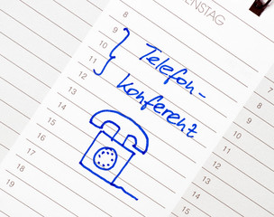Telefon Konferenz - Termin Kalender