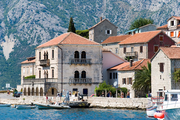 Boka Kotor bay Perast in Montenegro