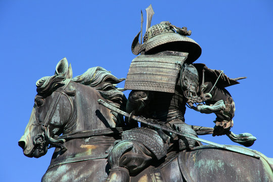 Detail Reiterstandbild eines Shoguns, Tokyo
