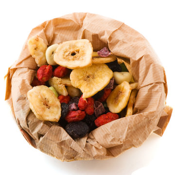 Paper Bag With Dried Fruit