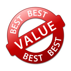 BEST VALUE Marketing Stamp (price specials deals offers tag red)