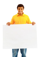 man holding paper