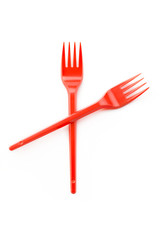 Forks isolated on white