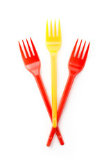 Forks isolated on white