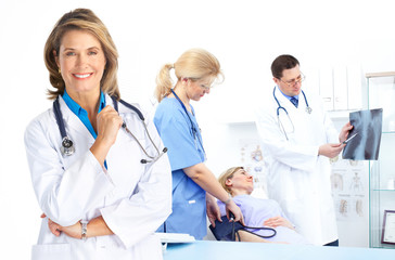 doctors and woman patient