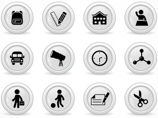 Web buttons, Elementary school icons