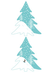 Albero neve snowboard