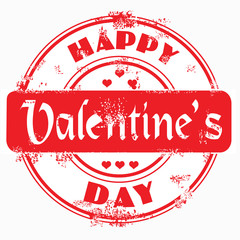 Stamp happy valentine's day