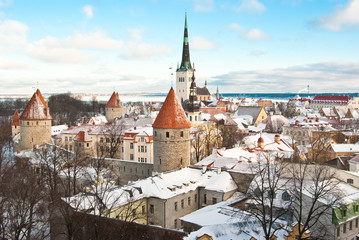 Old city of Tallinn in winter