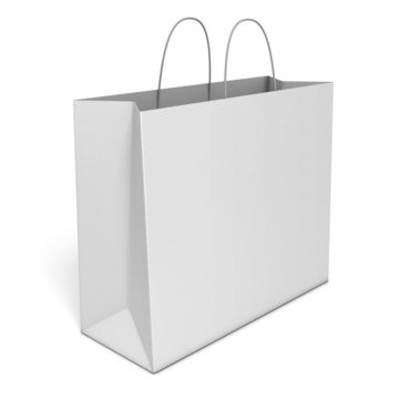 blank shopping bag isolated over white background