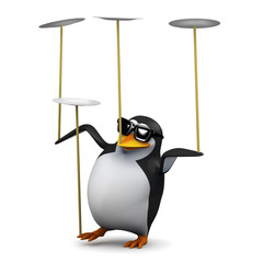 Penguins balancing act