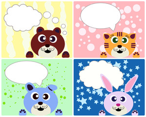 Four cards for children