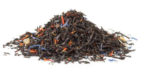 Black tea scented with fruits and flowers