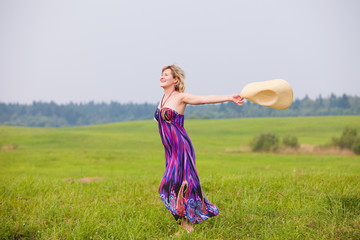 girl on a meadow