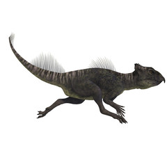 Dinosaur Archaeoceratops. 3D rendering with clipping path and