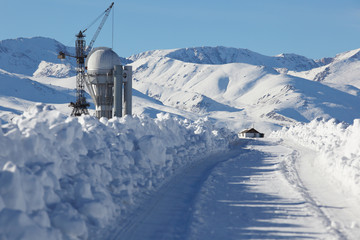 Fototapeta premium Station in mountains