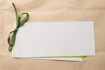 Greeting card isolated on paper background