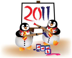 Penguins painting year 2011