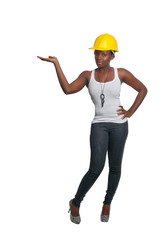 Fototapeta na wymiar Female Construction Worker