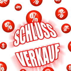 Schlußverkauf Werbetafel