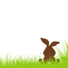 Easter Bunny Sitting In The Meadow