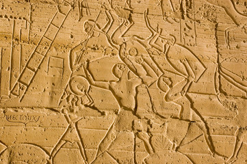 Fighting with Shields, Ramesseum, Luxor © BasPhoto