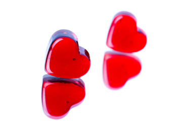 red hearts